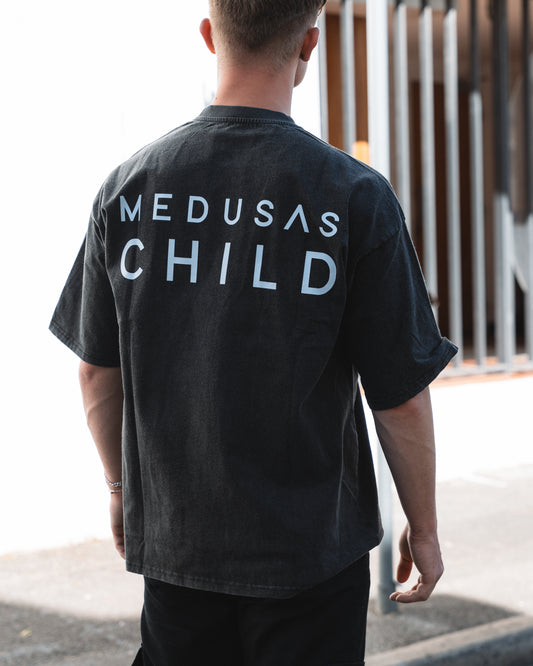 Vintage Range Oversized Tee with text logo (Unisex)